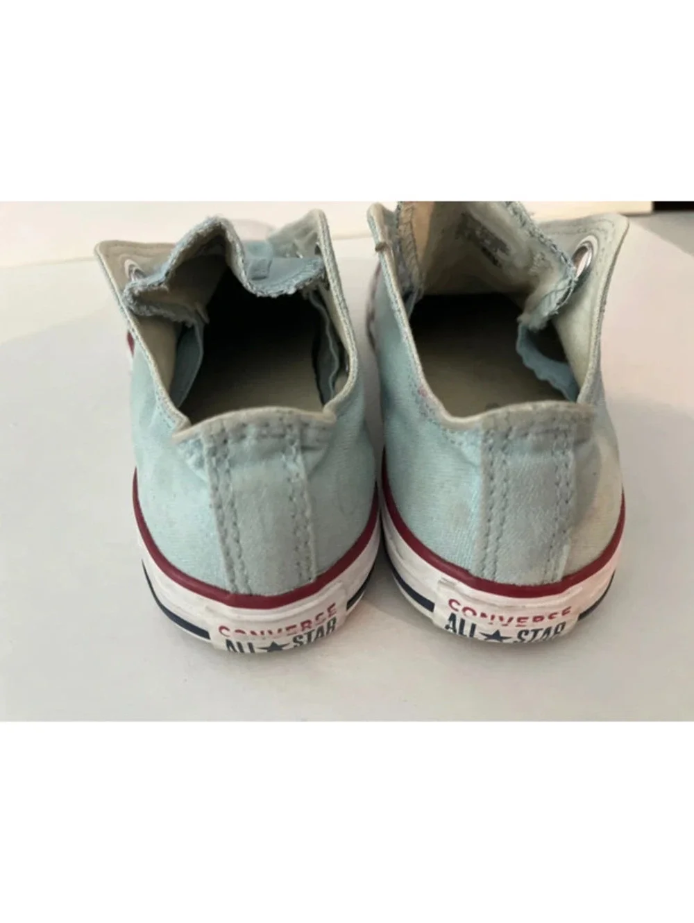 Converse Turquoise Blue All Star Slip-on Shoes Snickers Size 3 Girls